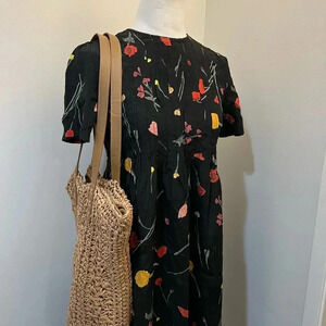 Vintage Floral Midi Dress - Positive Attitude (Size 6)